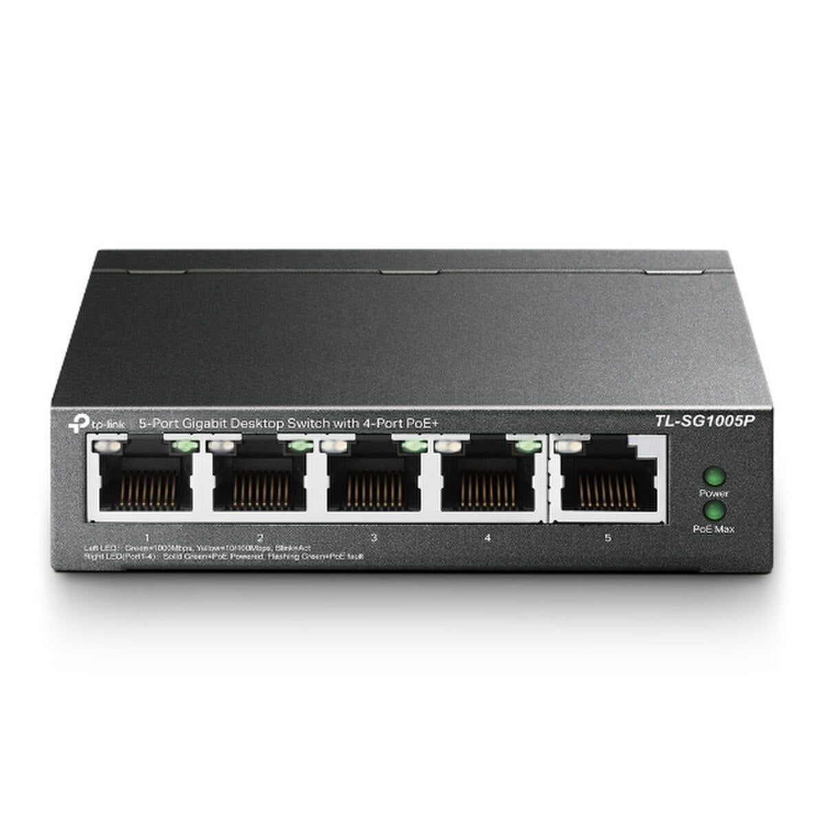 5-Port Gigabit Desktop Switch with 4-Port PoE+ (TP-TL-SG1005P)
